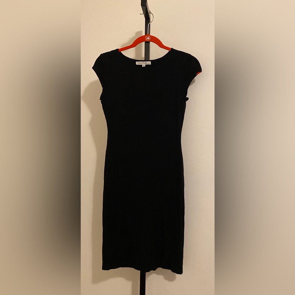 Velvet Torch Black Sheath Midi Dress Sleeveless - Medium DONATED